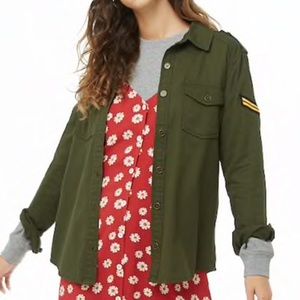 Forever 21 Utility Shirt w/Chevron Patch